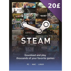 Steam Gift Card 20 GBP - Steam Key - United Kingdom Steam Gift Card 20 GBP - Steam Key - United Kingdom