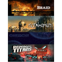Braid + Machinarium + Osmos + Revenge of The Titans Steam Key GLOBAL