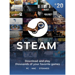 Steam Gift Card 20 EUR - Steam Key - GLOBAL Steam Gift Card 20 EUR - Steam Key - GLOBAL